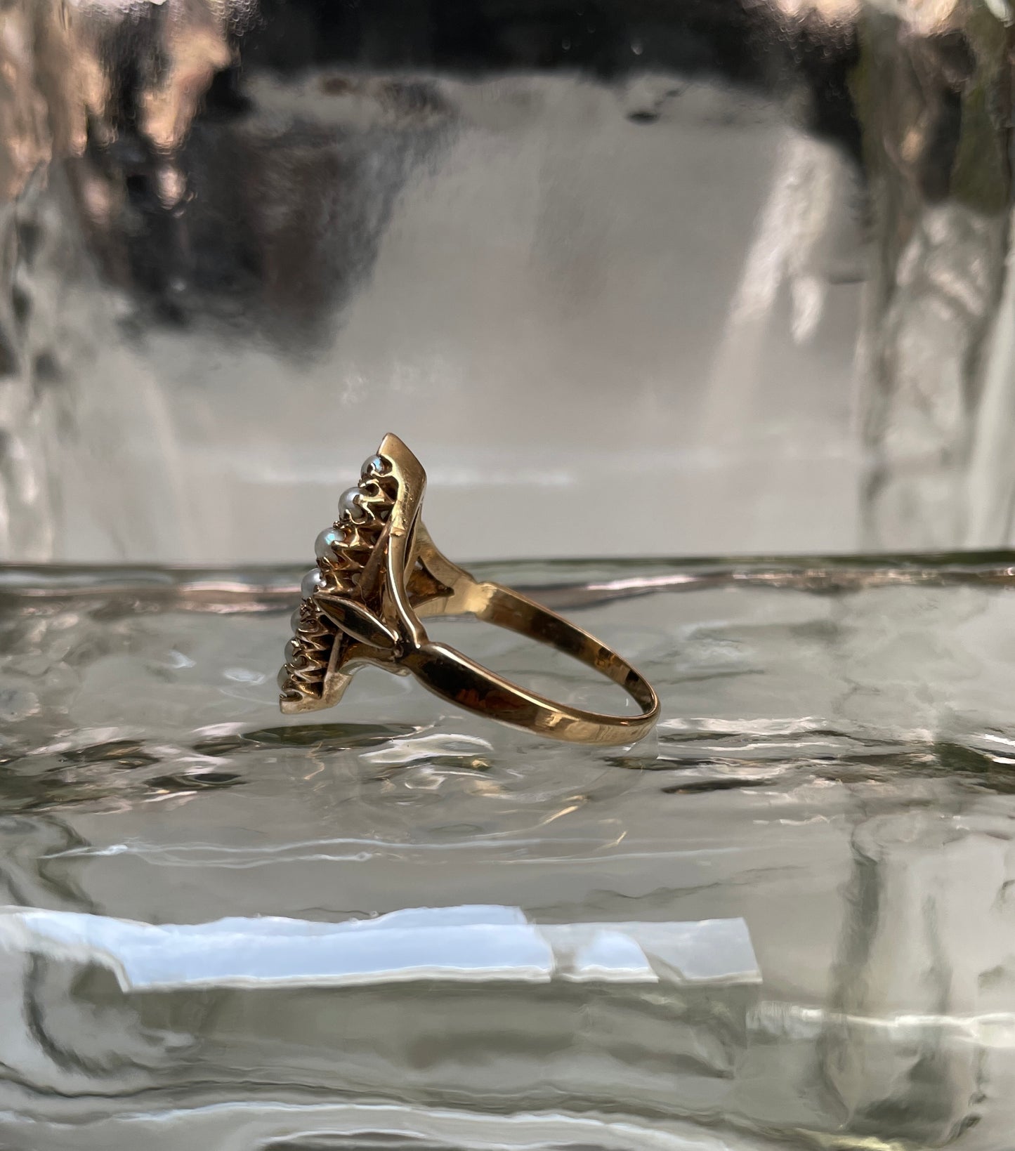 Early 20th Century Amethyst & Seed Pearl Ring