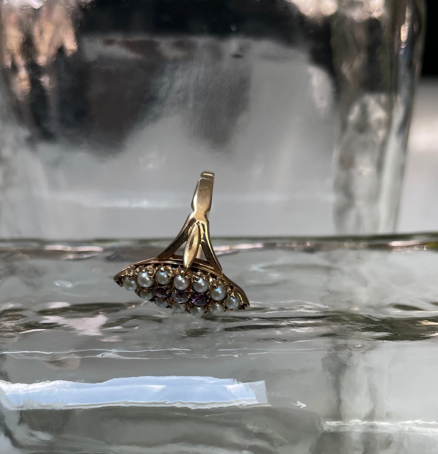 Early 20th Century Amethyst & Seed Pearl Ring