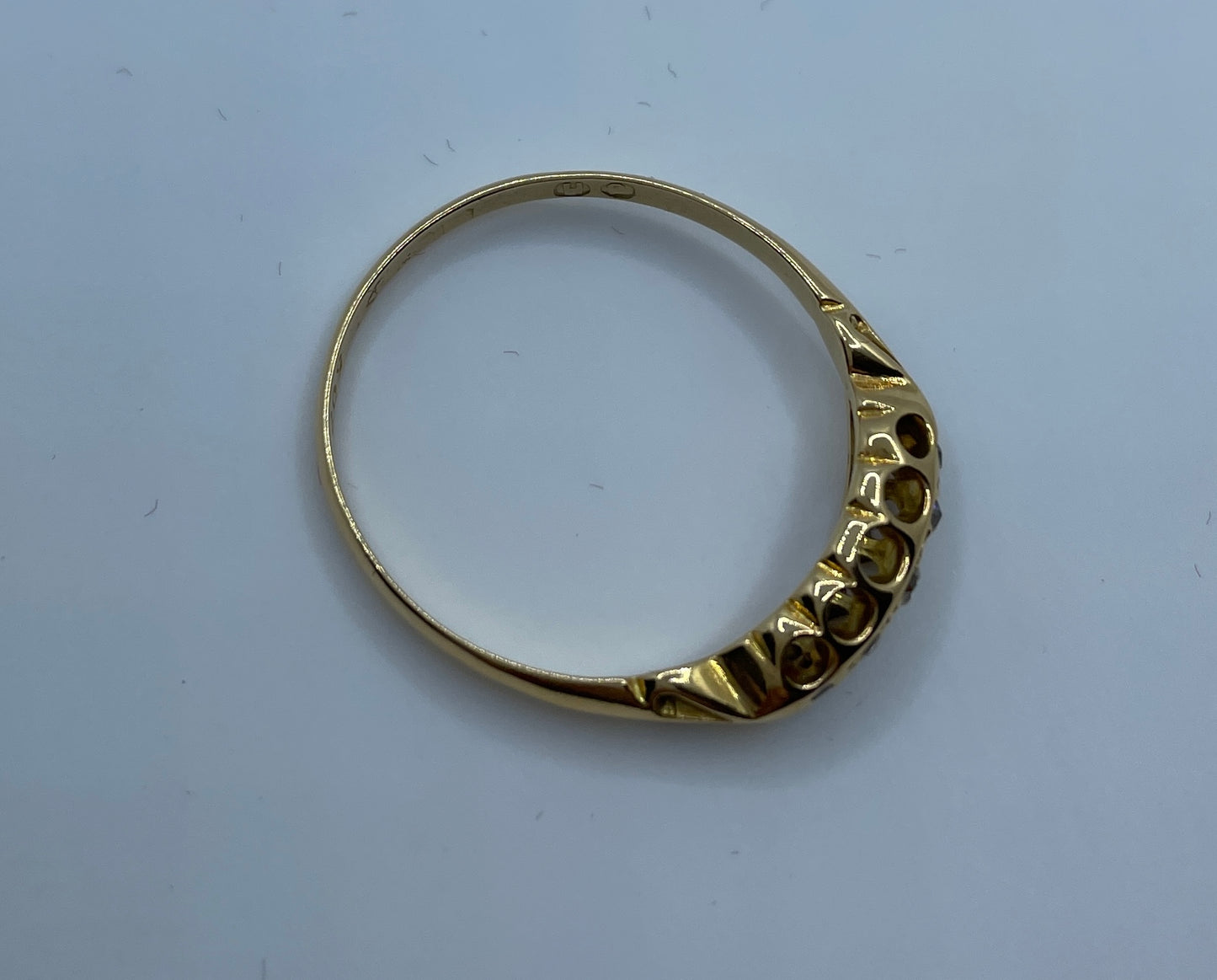 Early 20th Century 18ct Sapphire and Diamond Bridge Ring