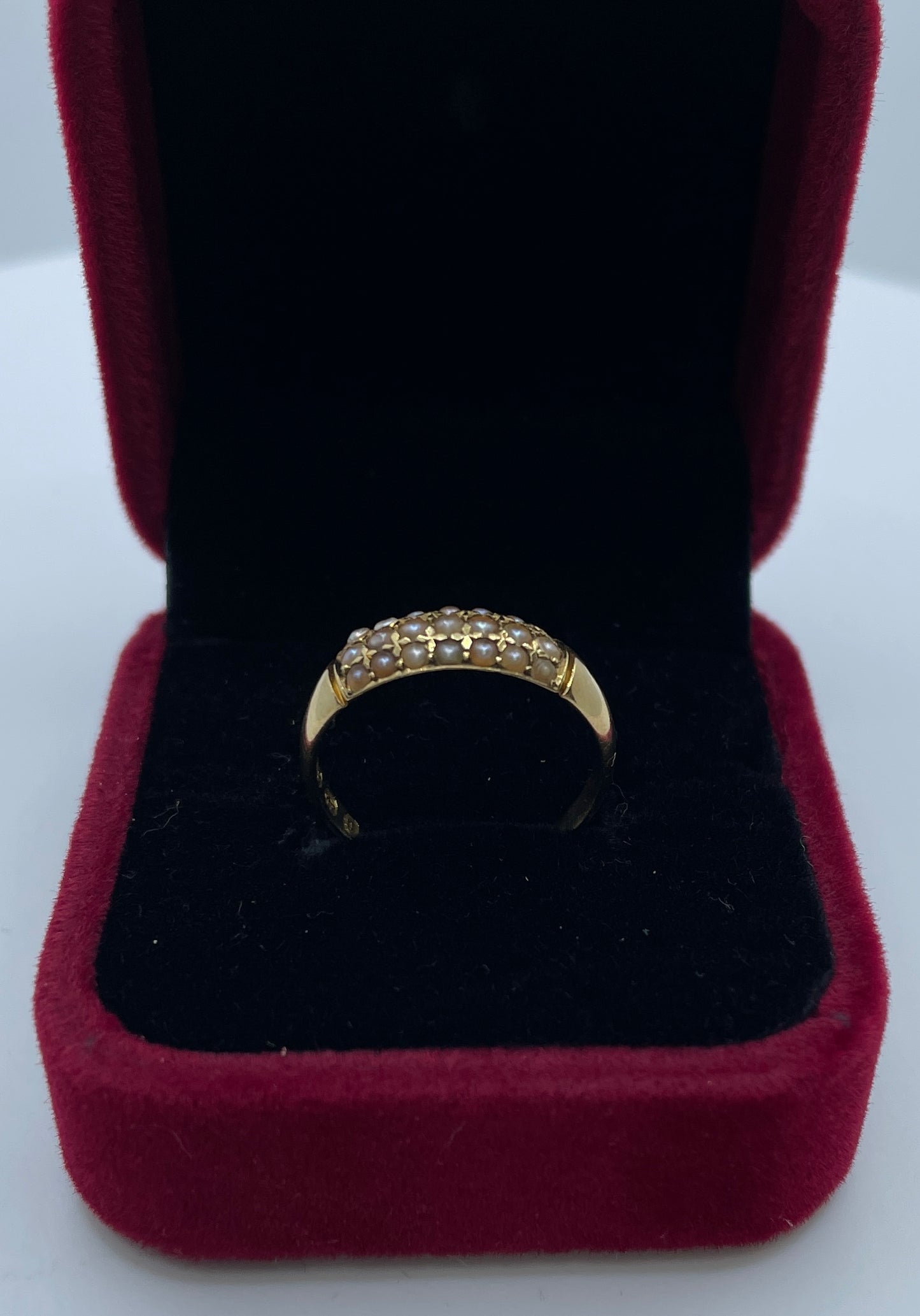 Antique Seed Pearl Triple Row Ring