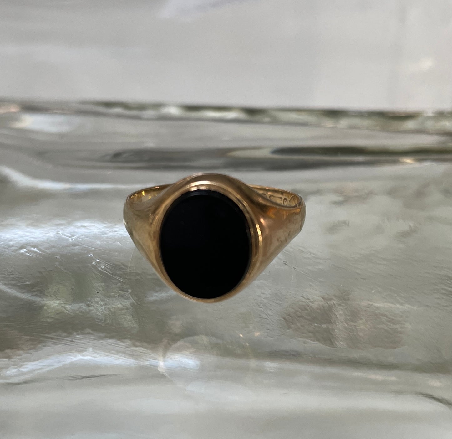 1960s Onyx Signet Ring In 9ct Gold
