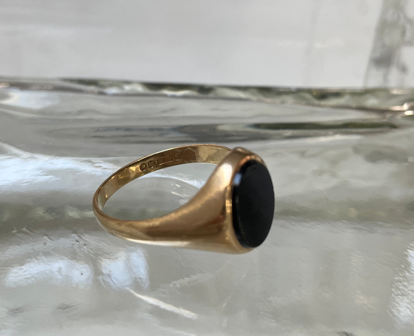 1960s Onyx Signet Ring In 9ct Gold