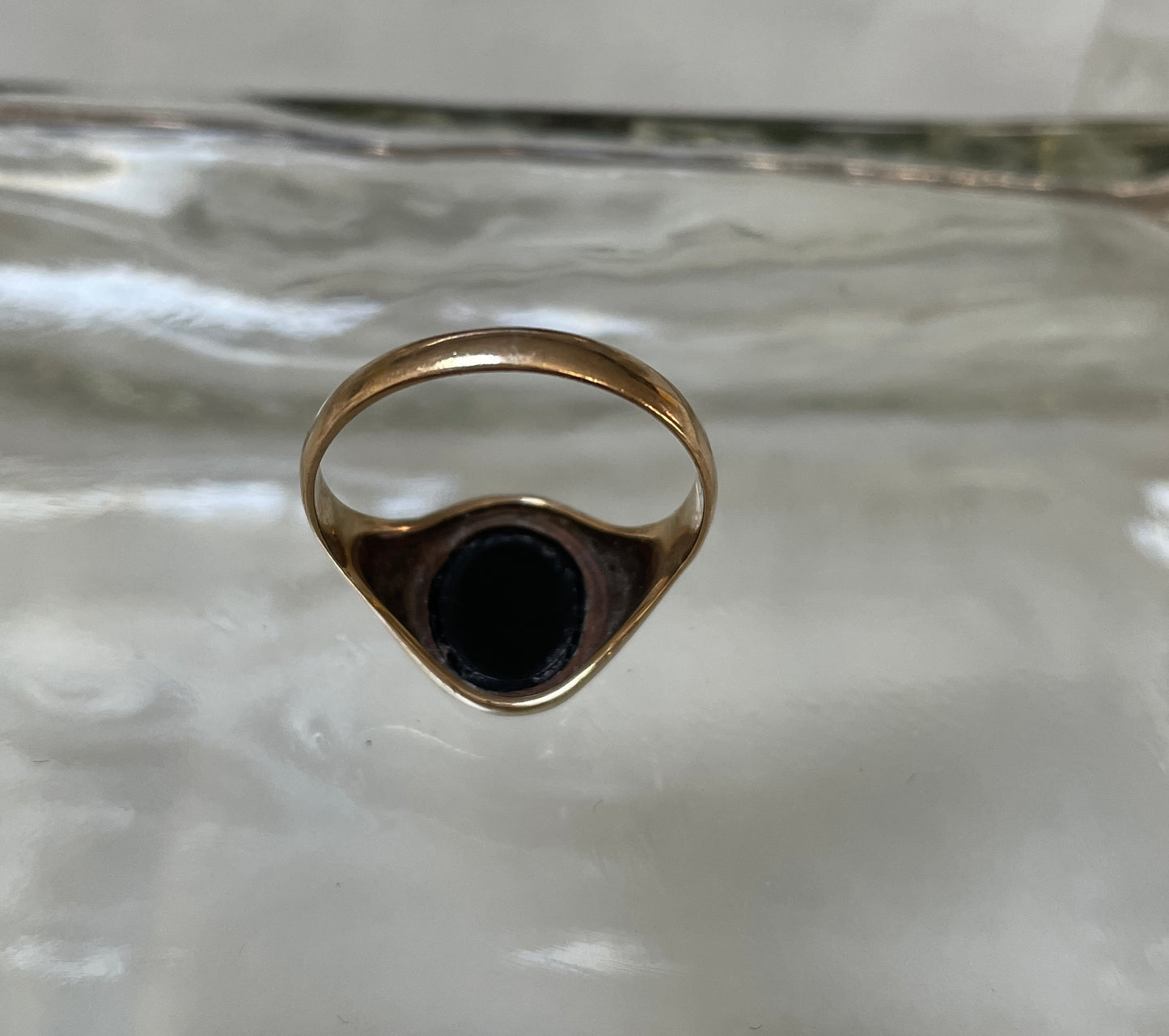 1960s Onyx Signet Ring In 9ct Gold