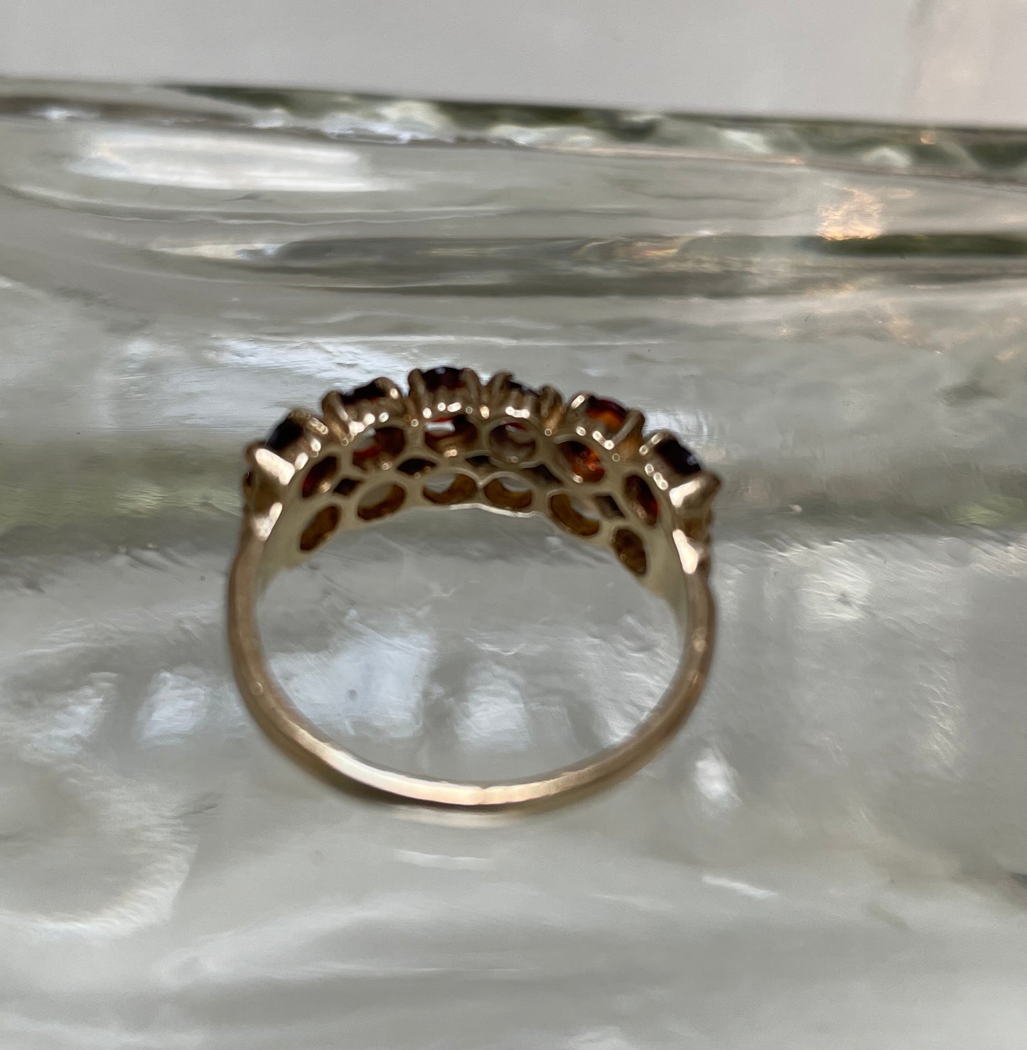 9ct Gold Opal and Garnet Dress Ring