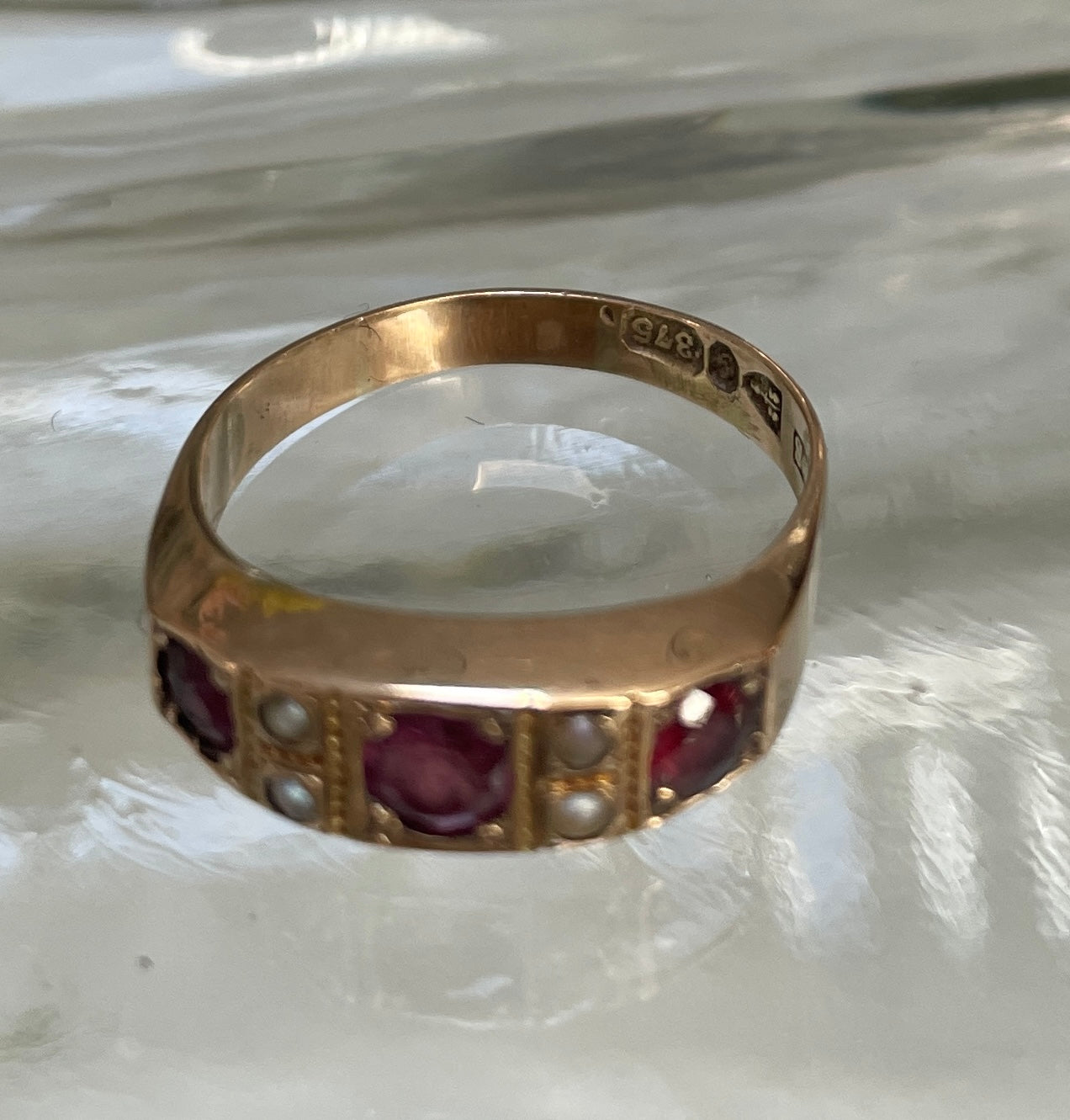 Early 20th Century Ruby & Split Pearl Dress Ring