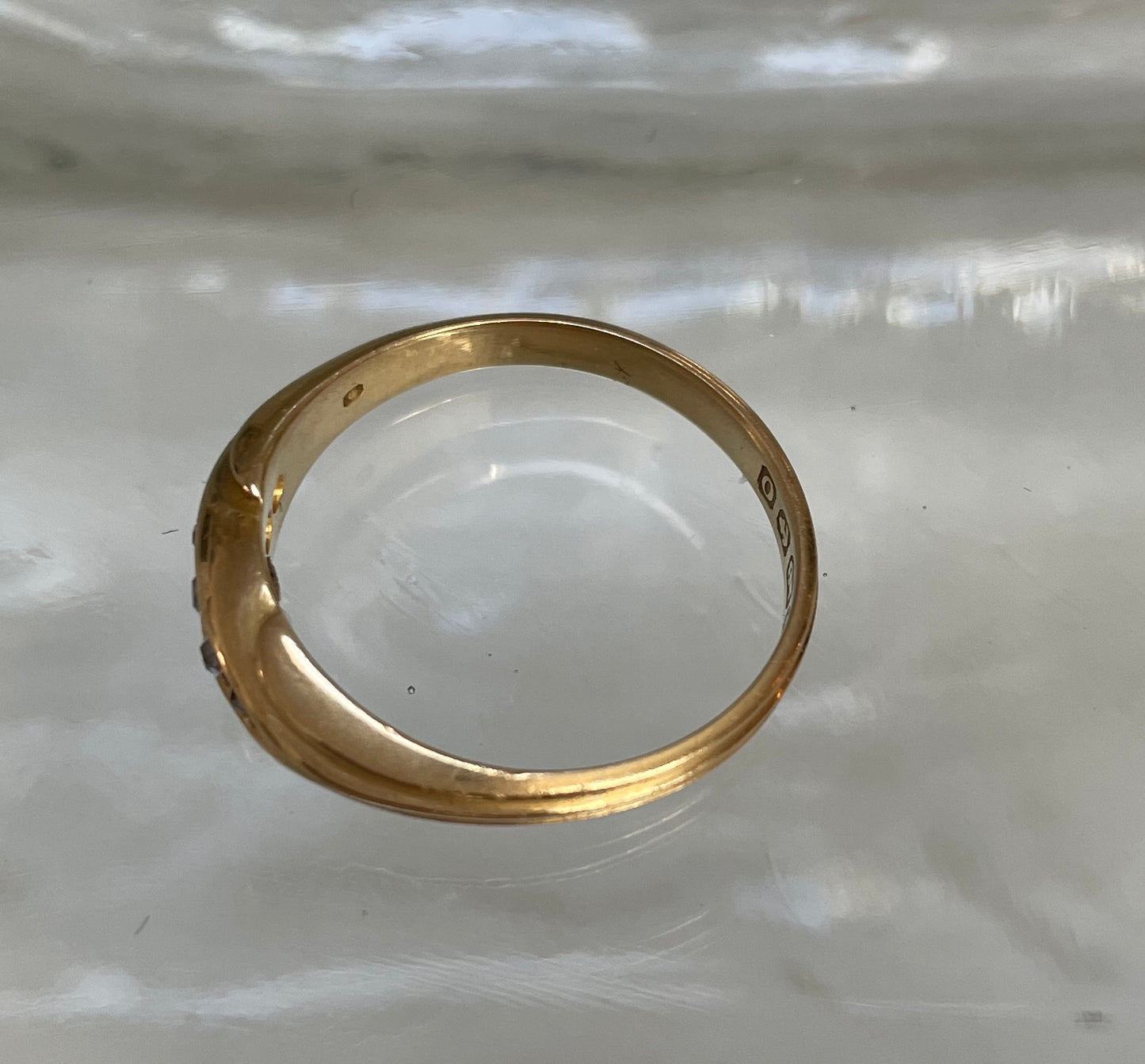 Edwardian 18ct Five Stone Diamond Bridge Ring