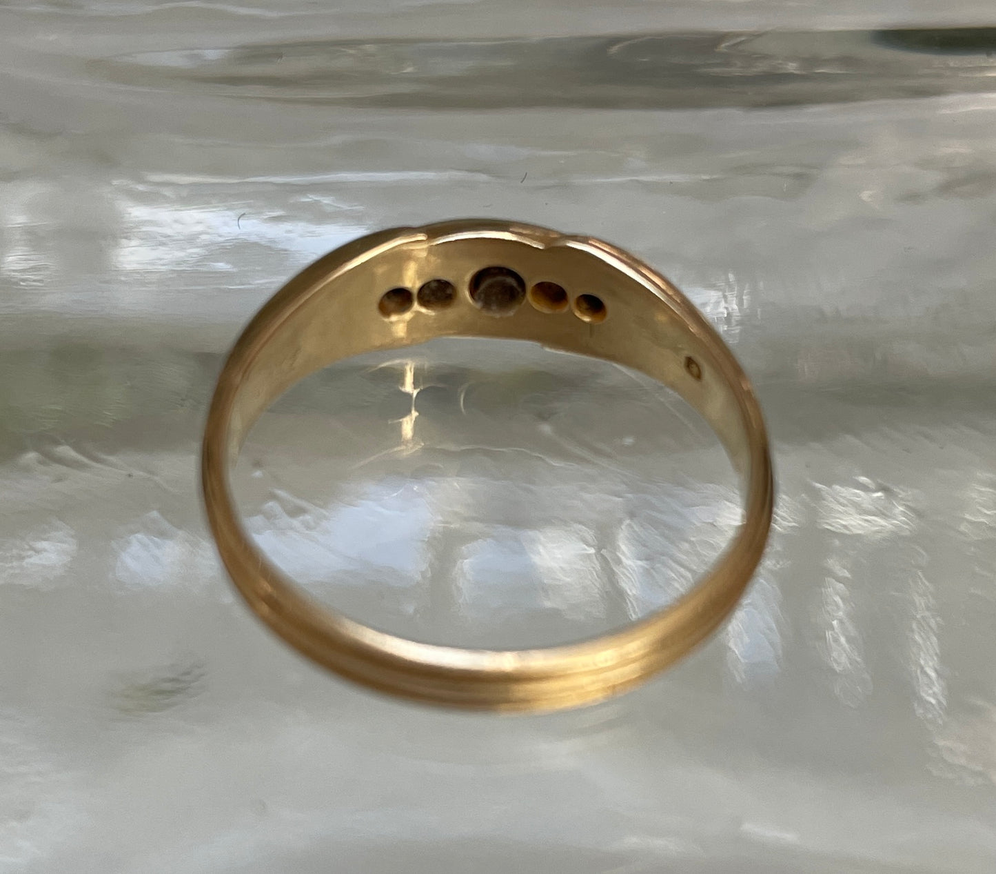 Edwardian 18ct Five Stone Diamond Bridge Ring