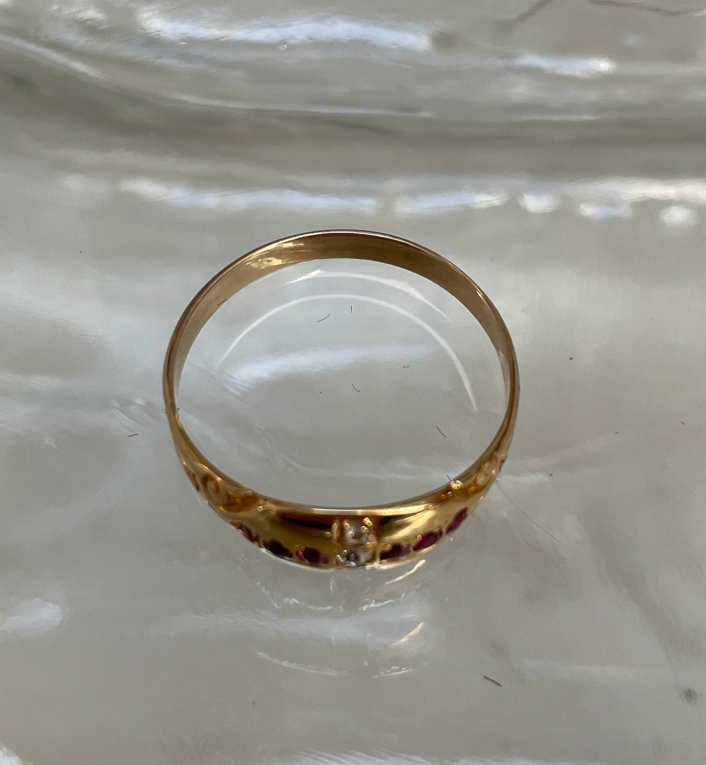 Early 18ct 20th Century Ruby & Diamond Dress Ring