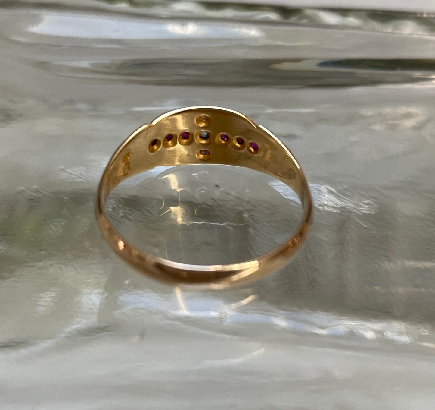 Early 18ct 20th Century Ruby & Diamond Dress Ring