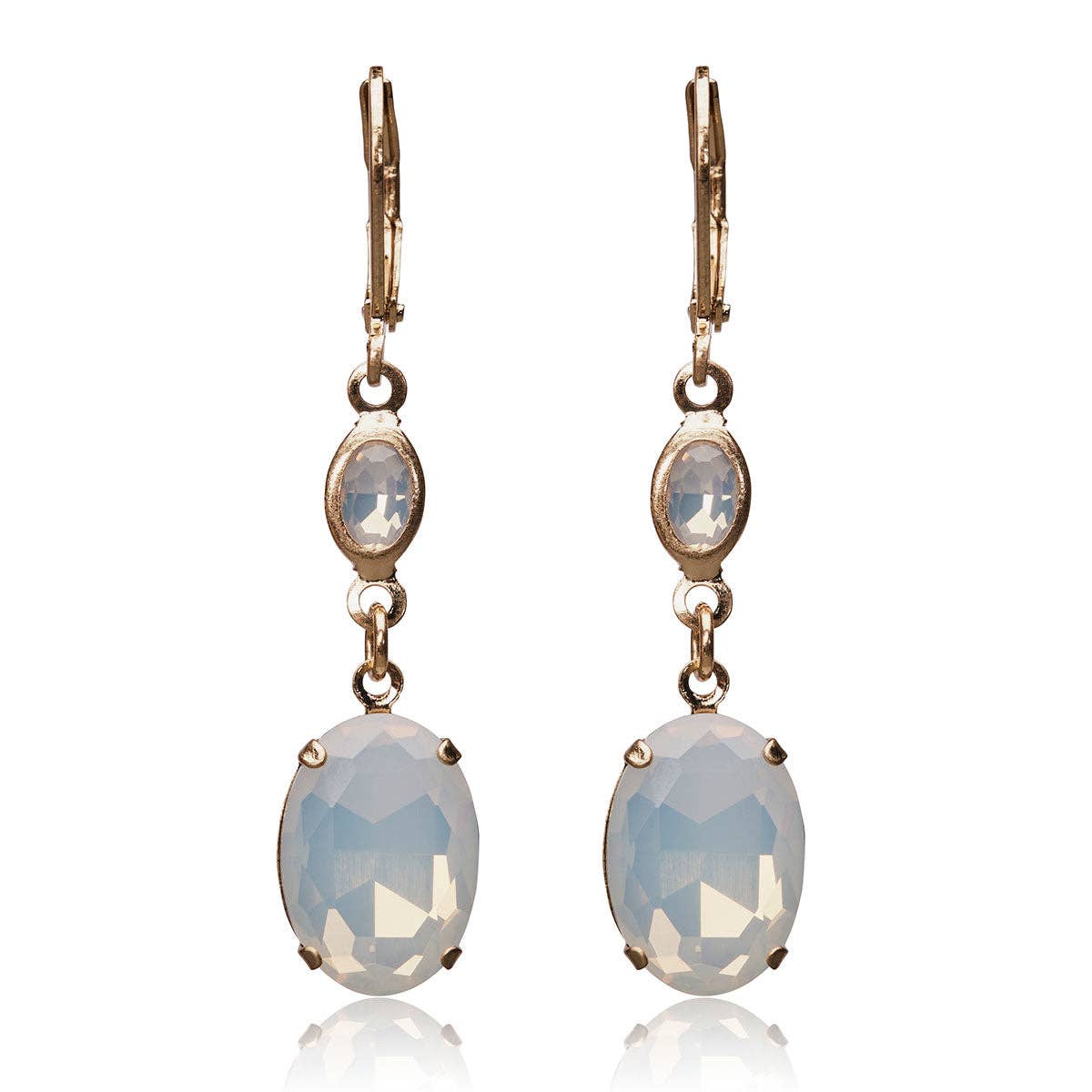 Oval Stone Earrings