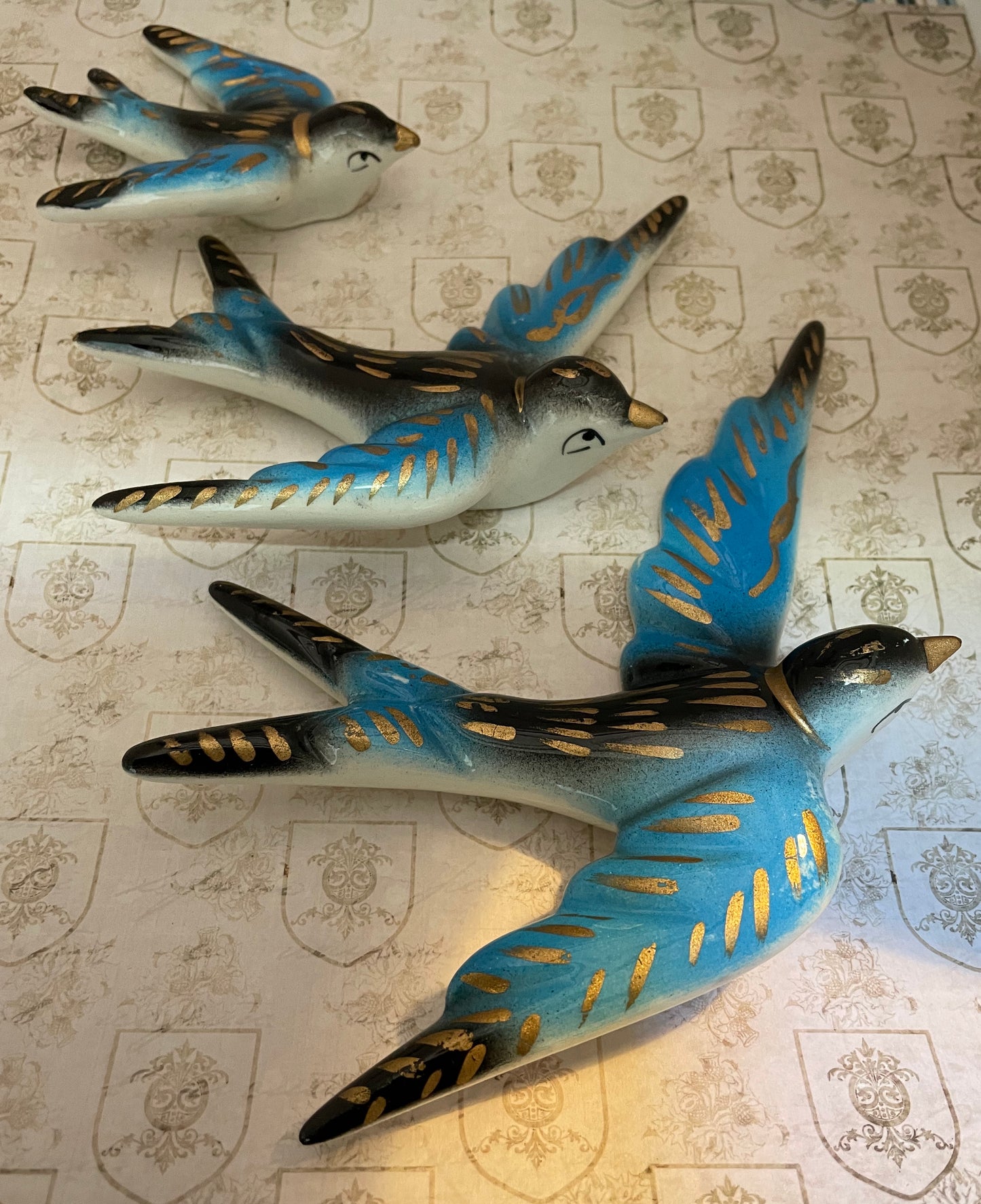 Wall Swallows In Blue