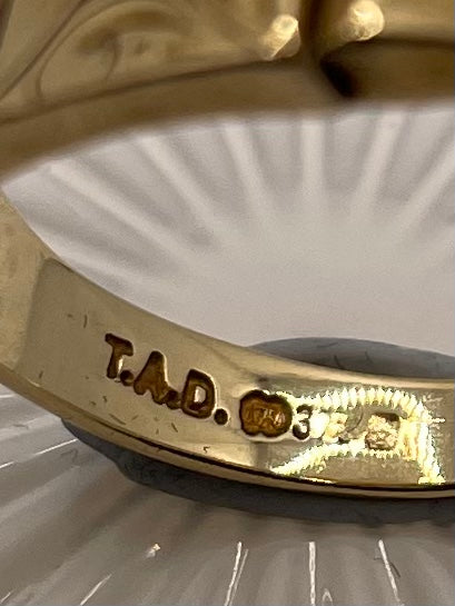 Vintage Signet Ring With Diamond Highlight