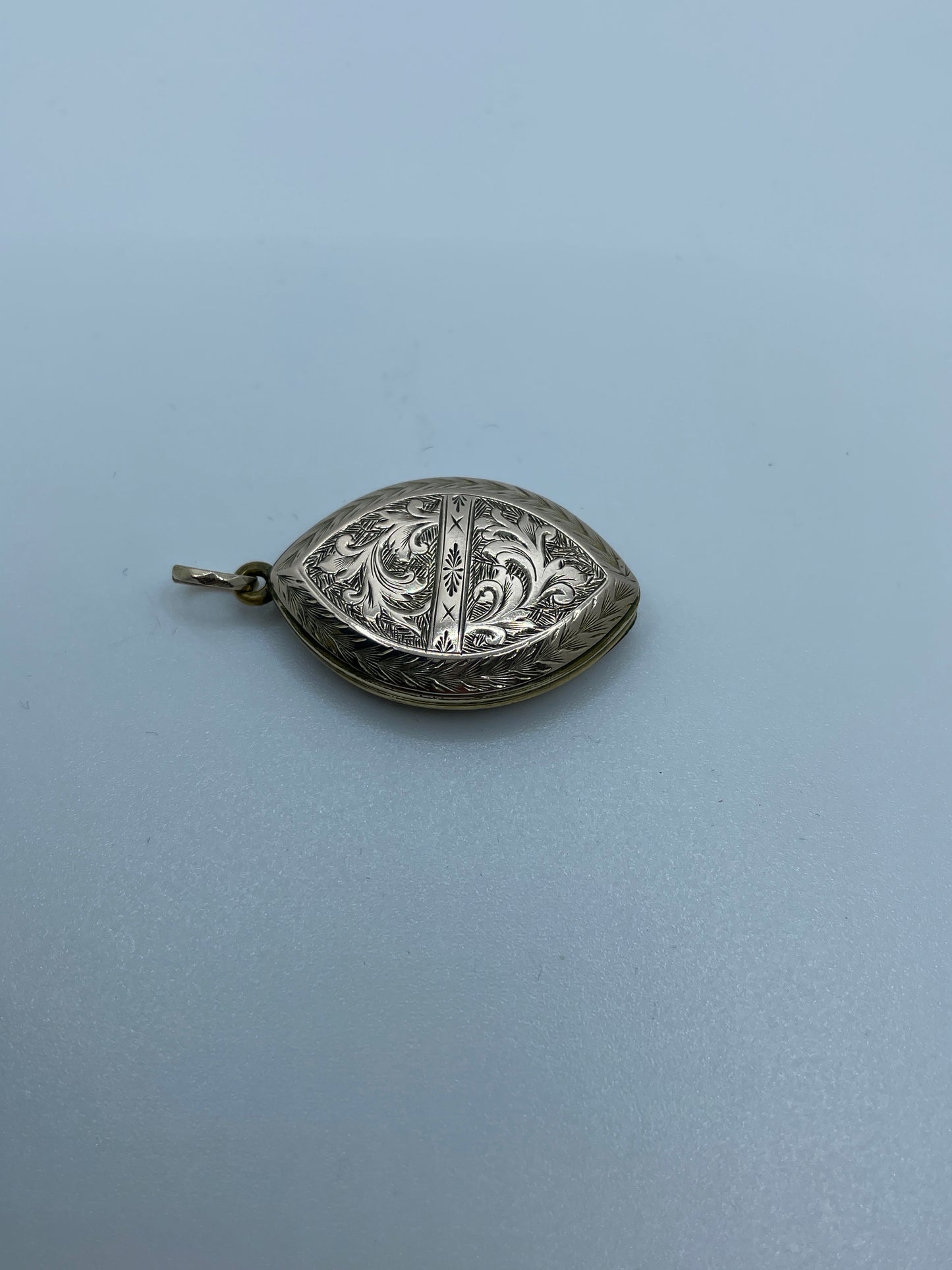 Victorian Enamel Mourning Locket With Interior Hair Panels