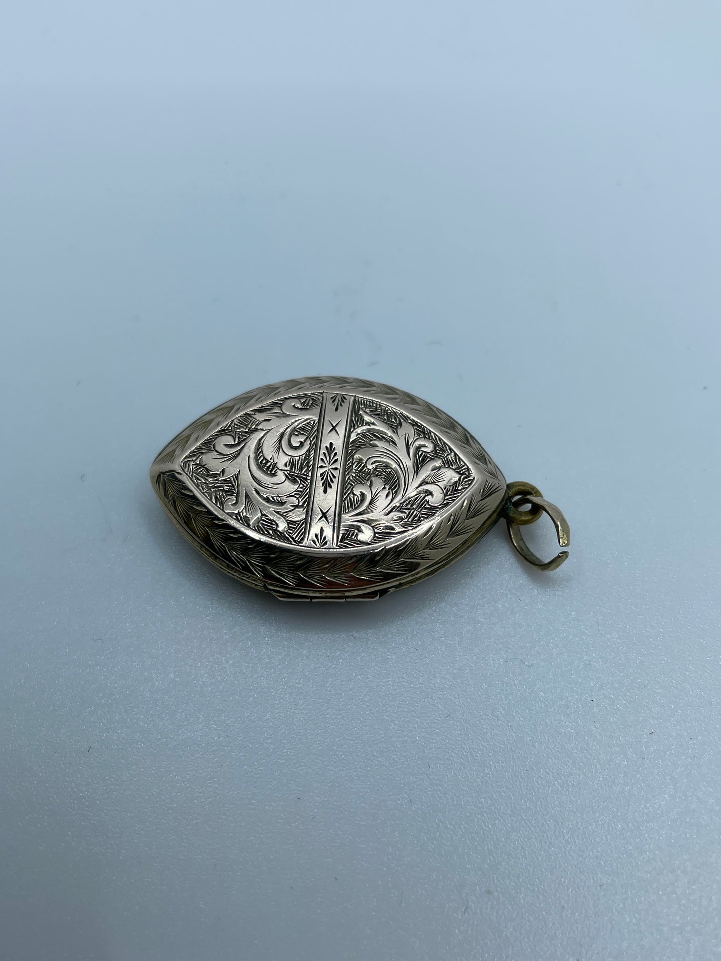 Victorian Enamel Mourning Locket With Interior Hair Panels