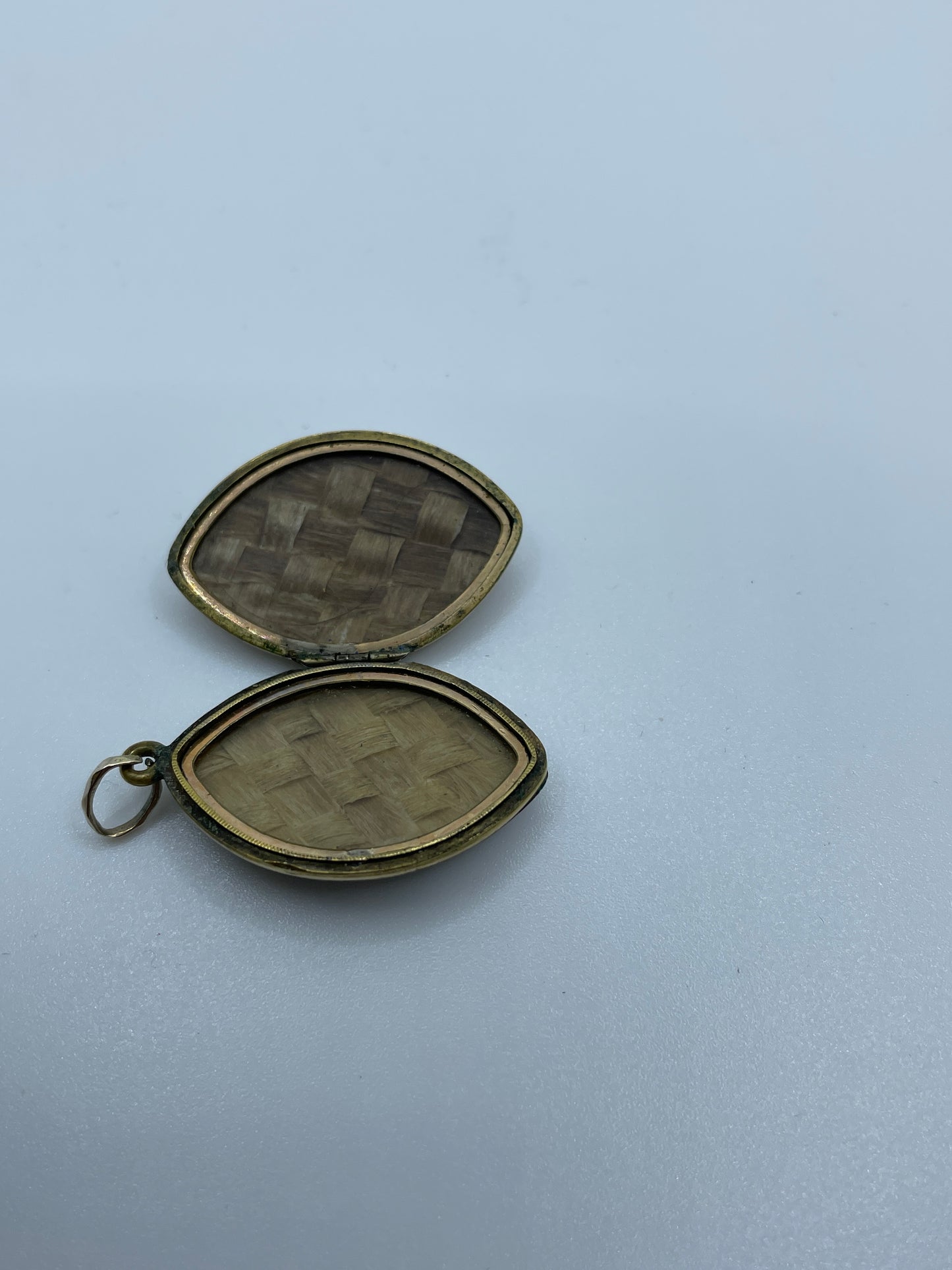 Victorian Enamel Mourning Locket With Interior Hair Panels