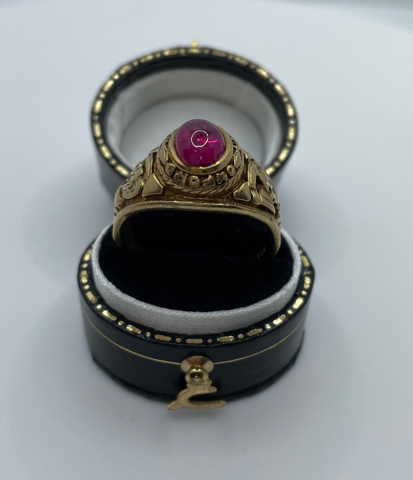 Ruby Oxford University Signet Ring