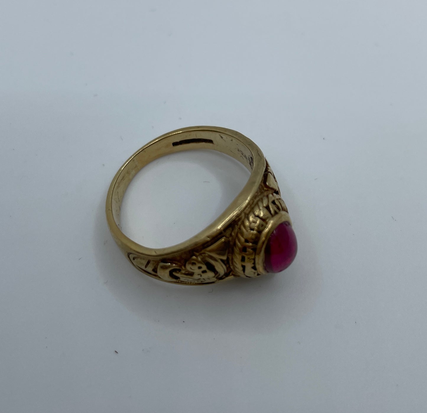 Ruby Oxford University Signet Ring