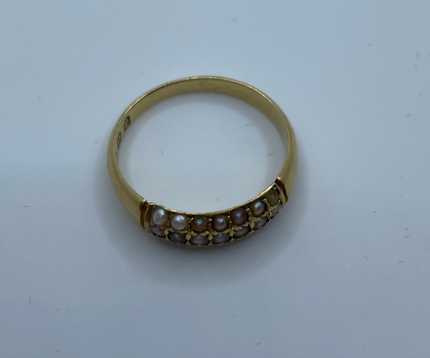 Antique Seed Pearl Triple Row Ring