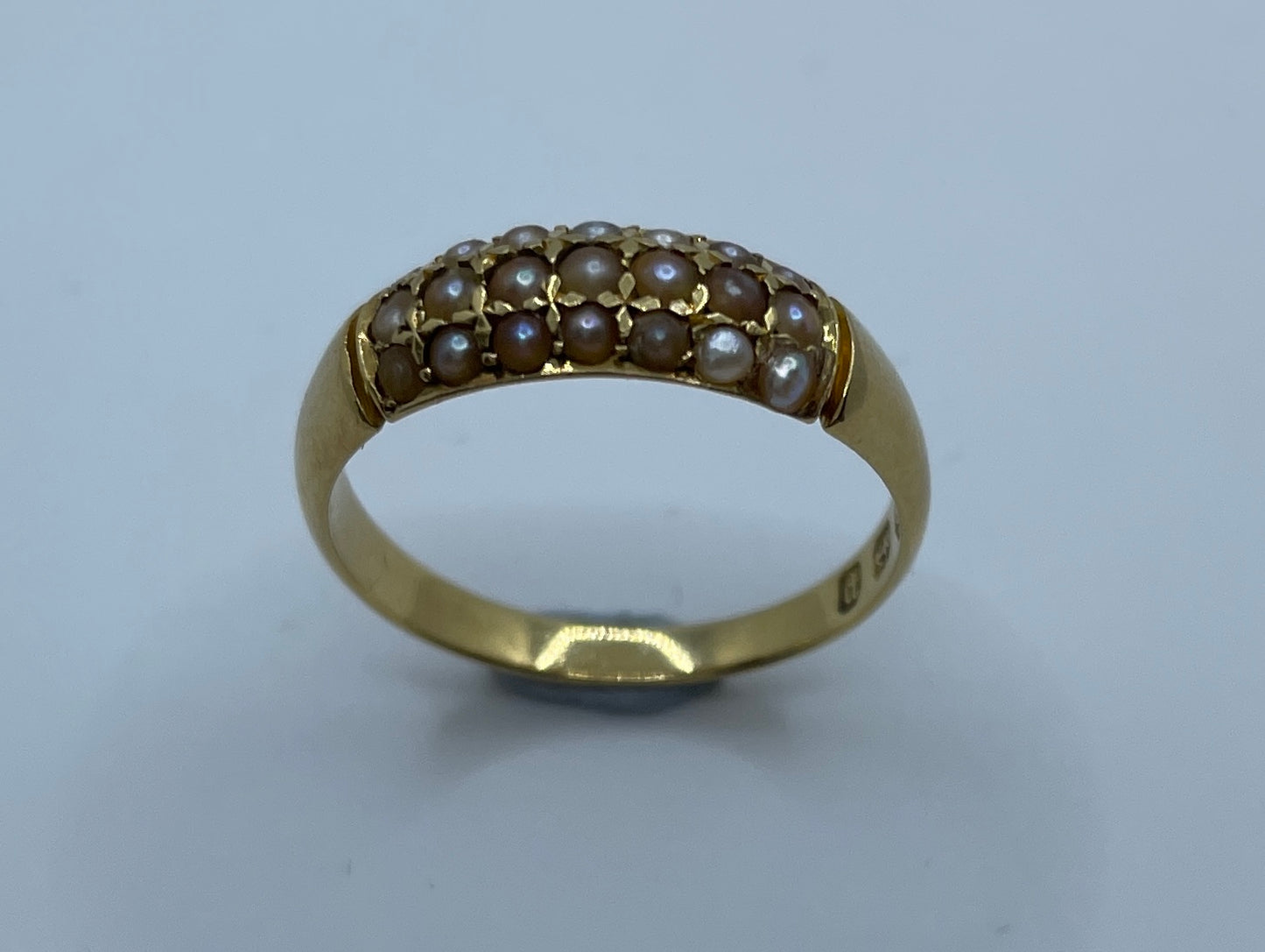 Antique Seed Pearl Triple Row Ring