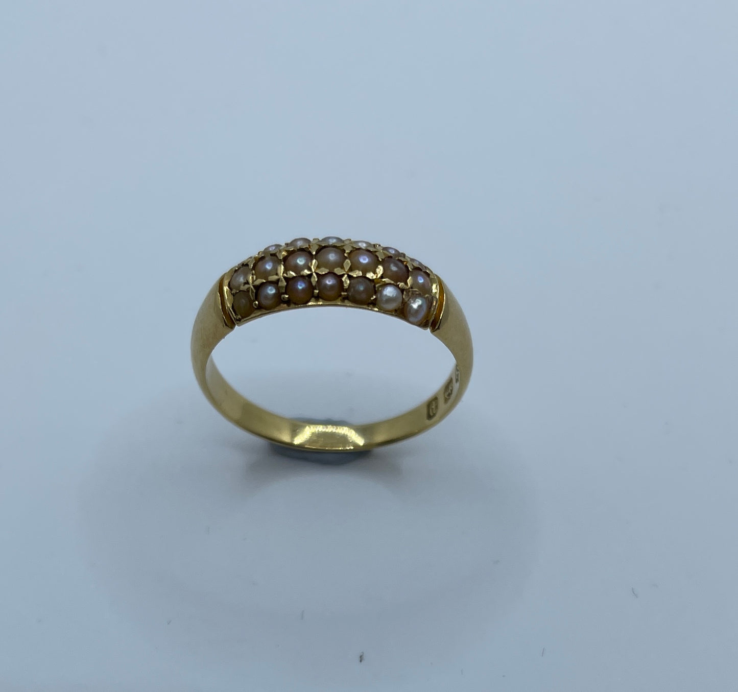 Antique Seed Pearl Triple Row Ring