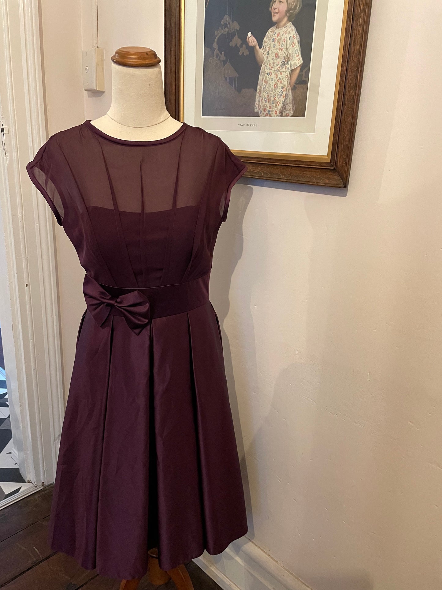 Retro Purple 1950s Inspired Frock