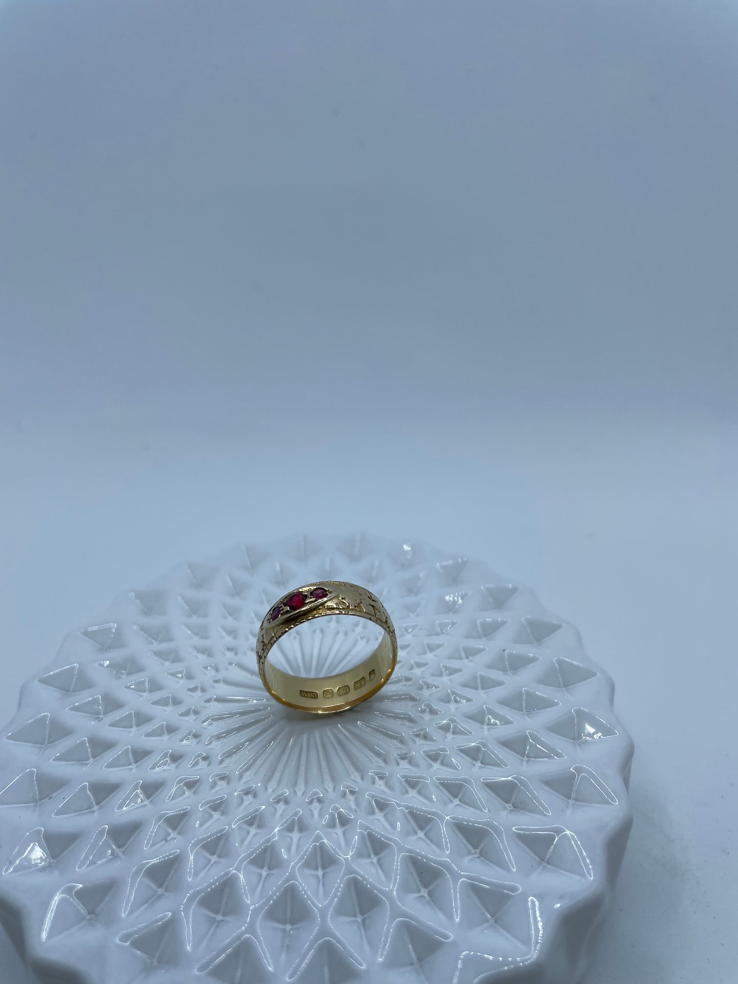 Victorian Ruby And Garnet Band Ring