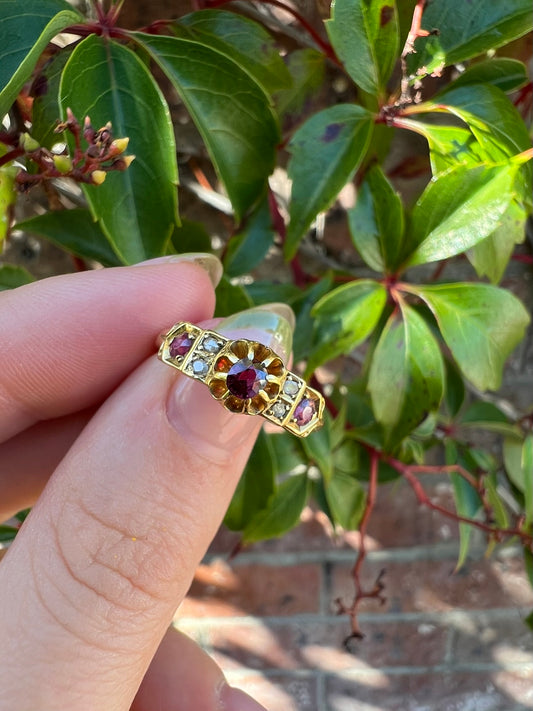 Edwardian Ruby and Diamond Ring