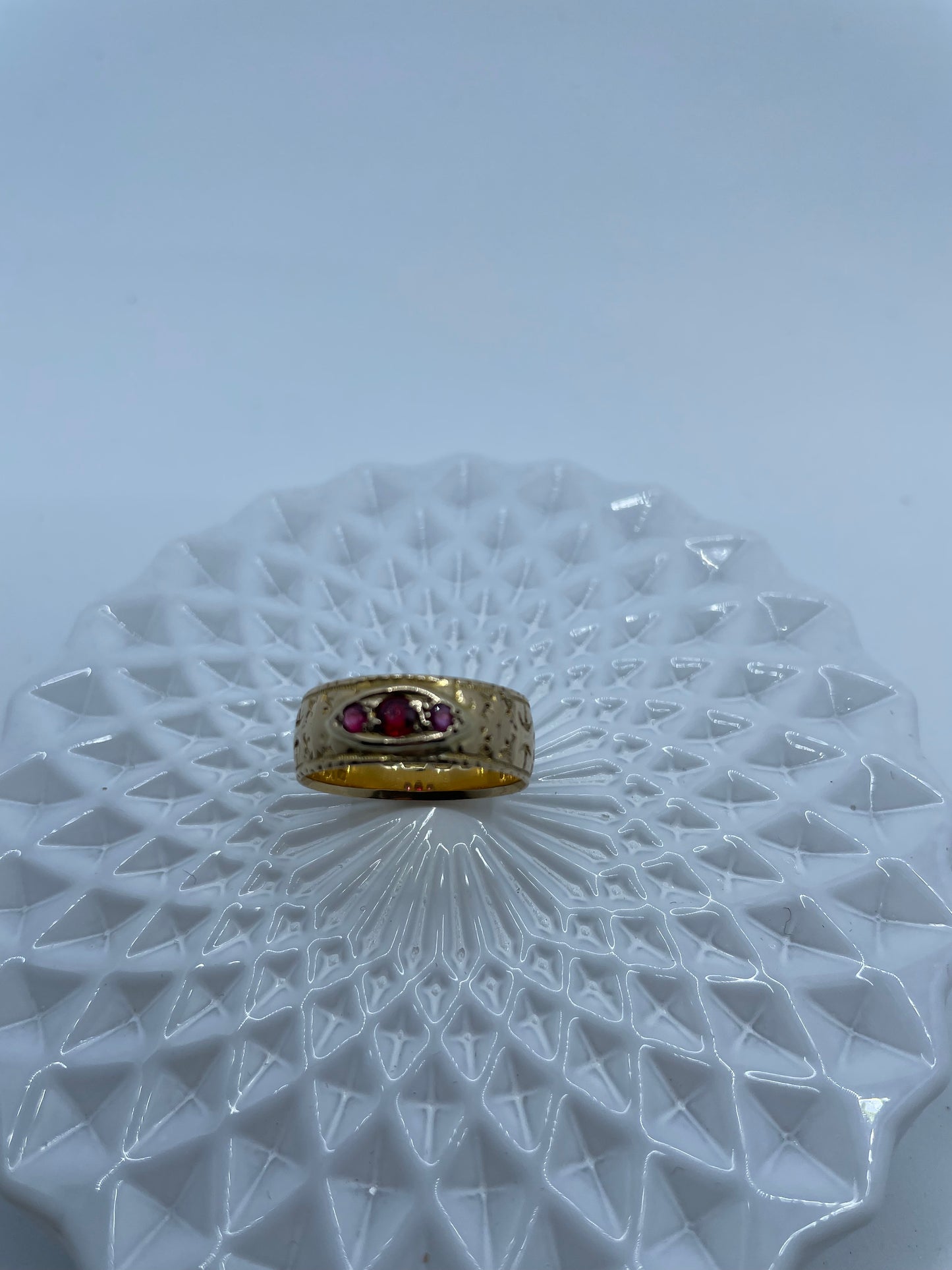 Victorian Ruby And Garnet Band Ring