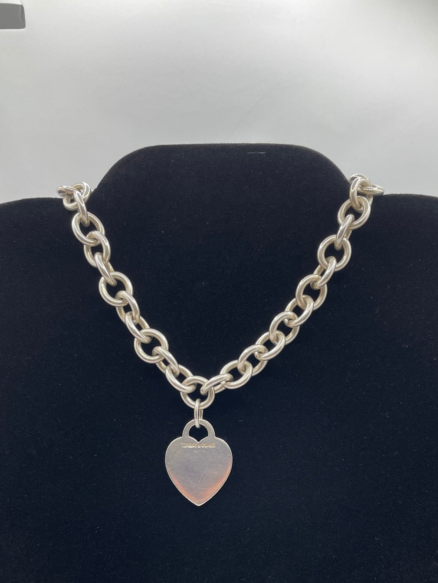 Tiffany & Co Heart Shaped Dog Tag Necklace