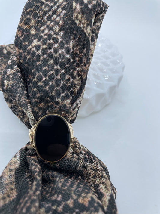 Mid Century Onyx Signet Ring