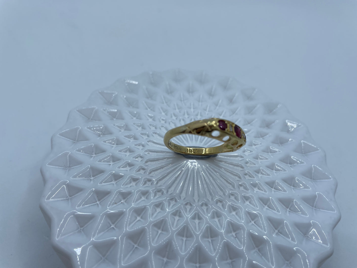 Antique 18ct Diamond and Ruby Ring.