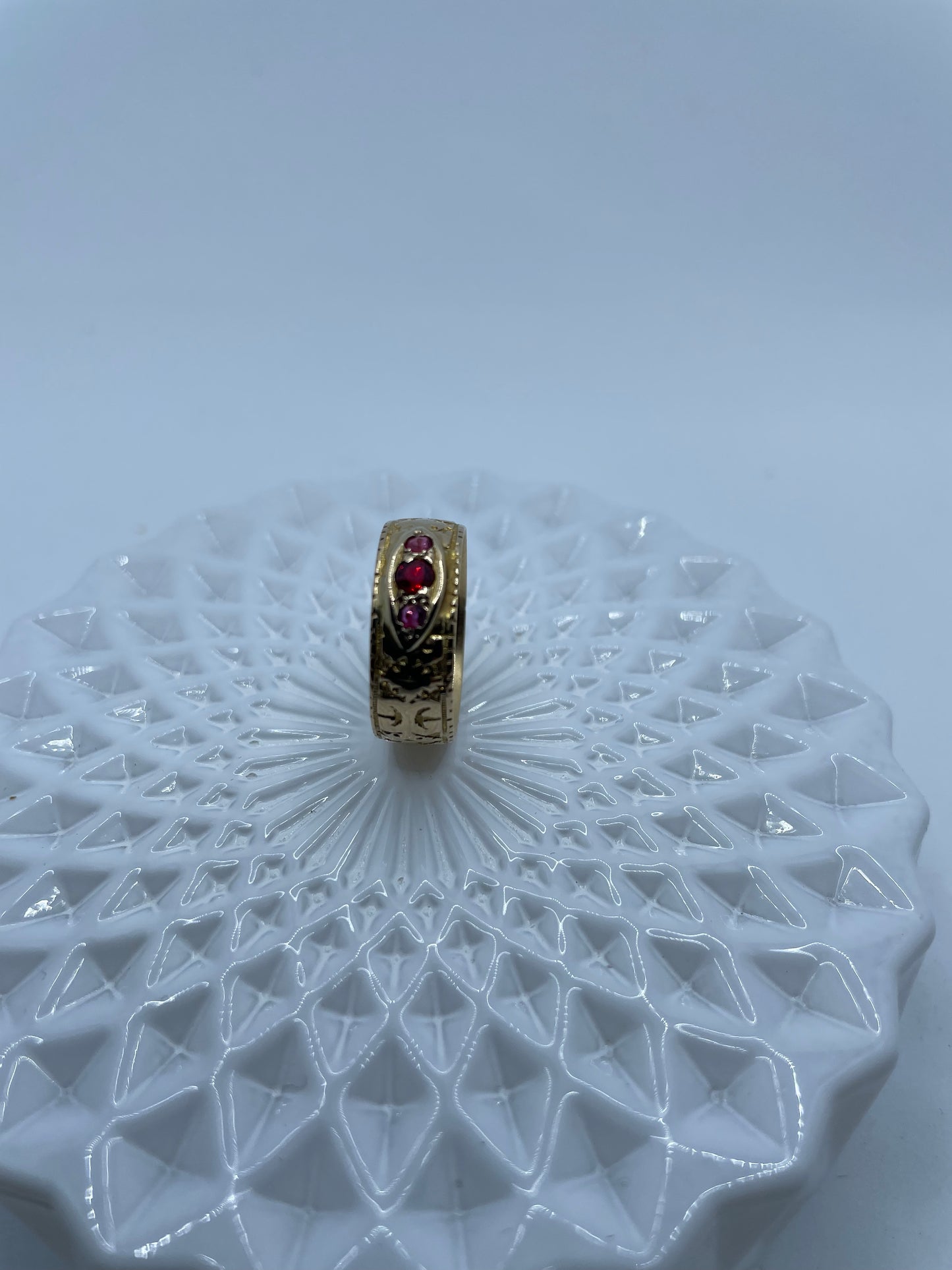 Victorian Ruby And Garnet Band Ring