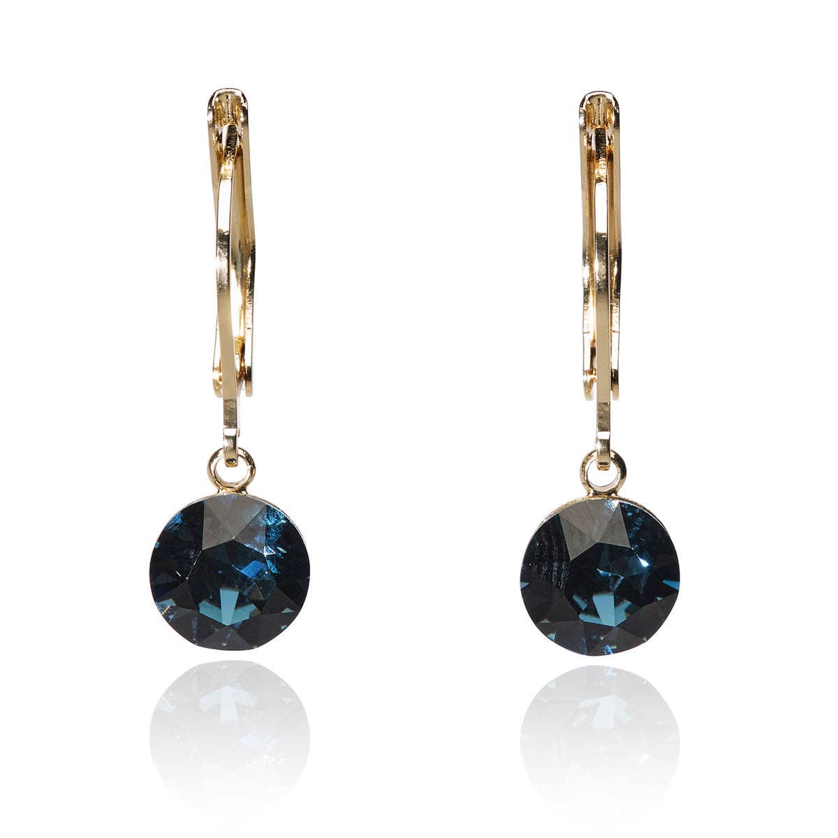 Cordelia Swarovski Crystal Dangle Earrings In Cyan