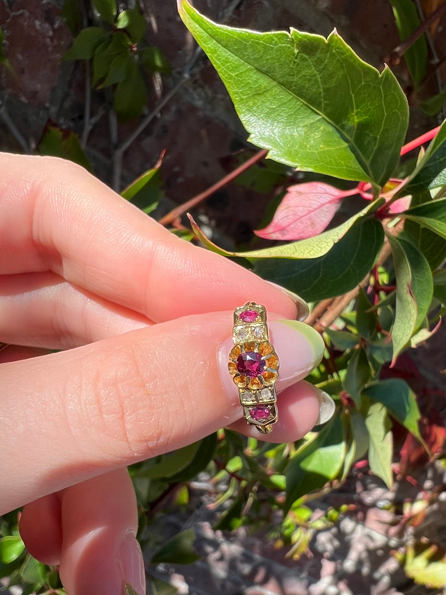 Edwardian Ruby and Diamond Ring