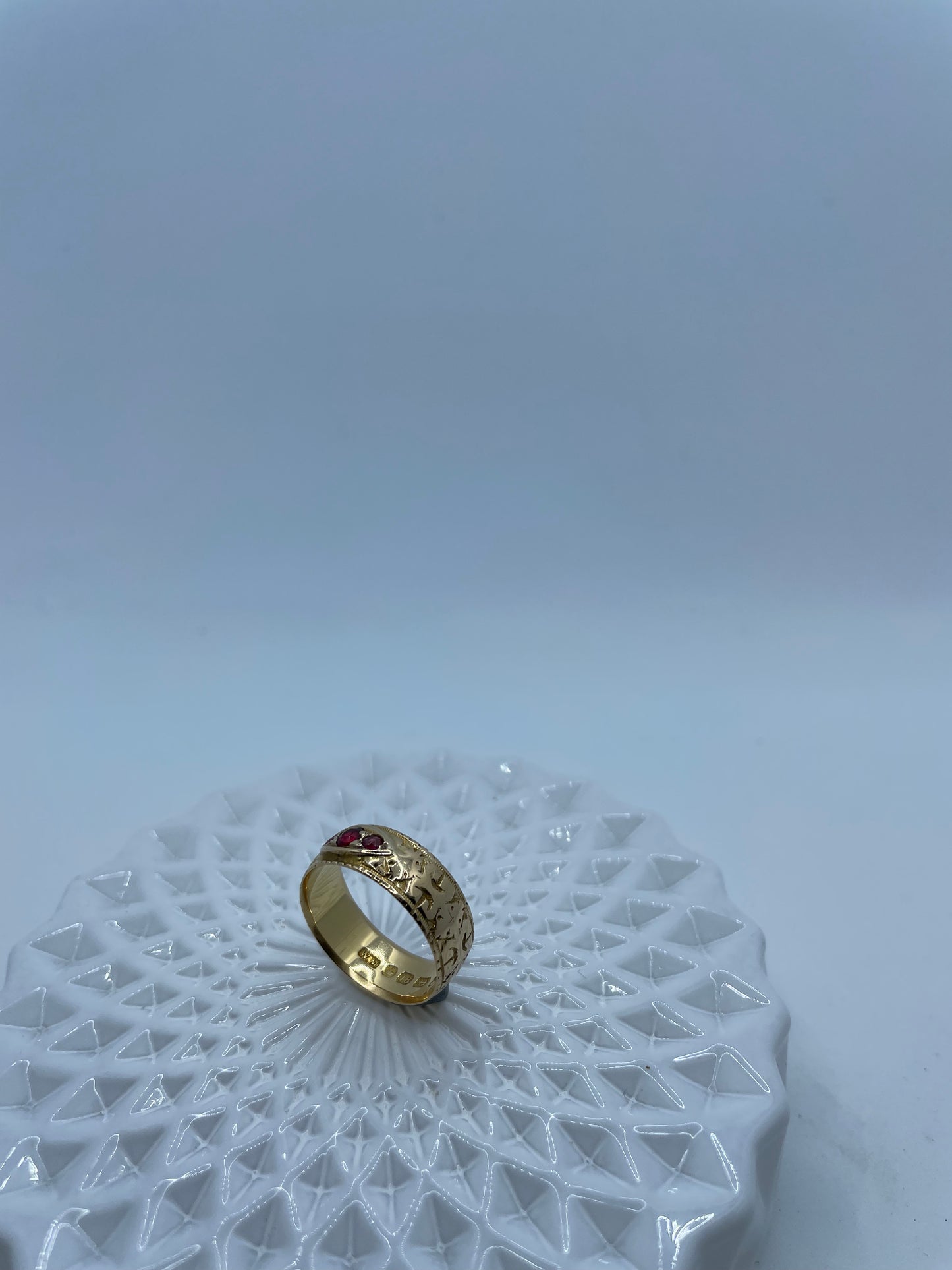 Victorian Ruby And Garnet Band Ring