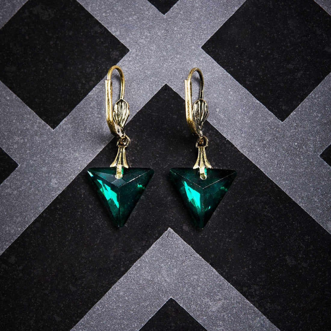 1920’s Triangle Earrings