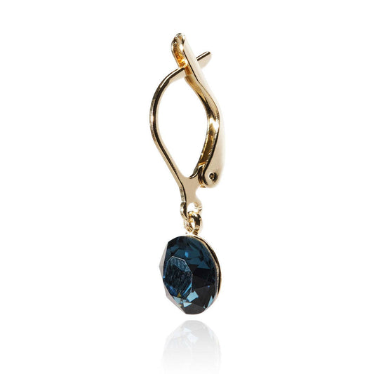 Cordelia Swarovski Crystal Dangle Earrings In Cyan