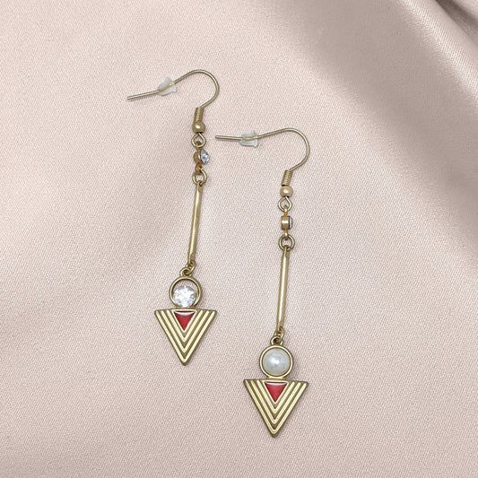 Deco Style Long Drop Earrings