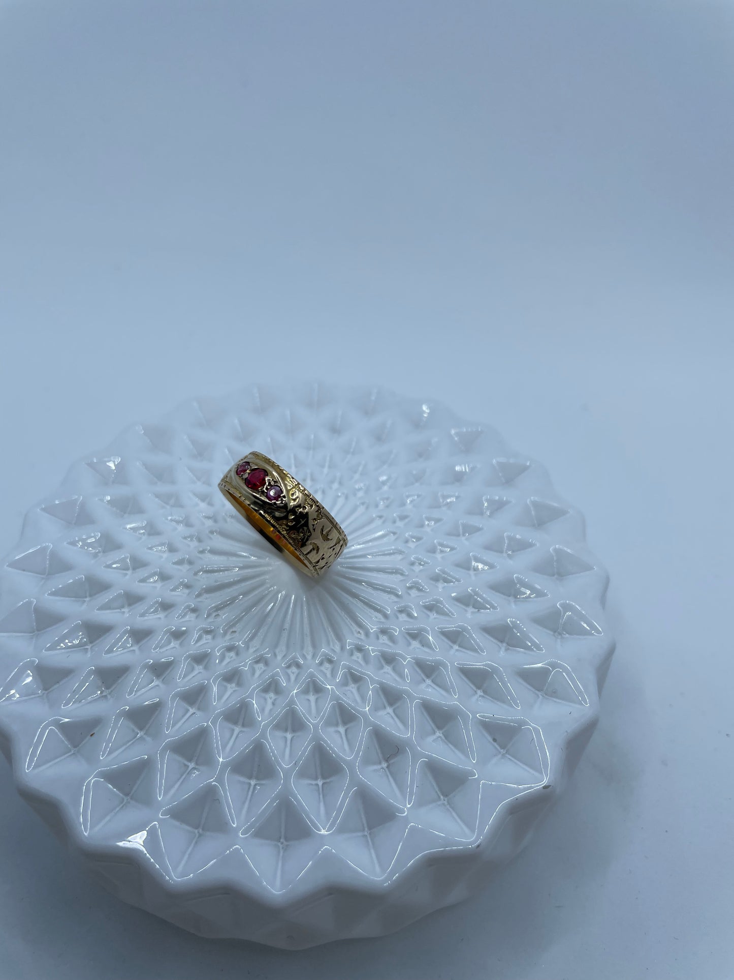 Victorian Ruby And Garnet Band Ring