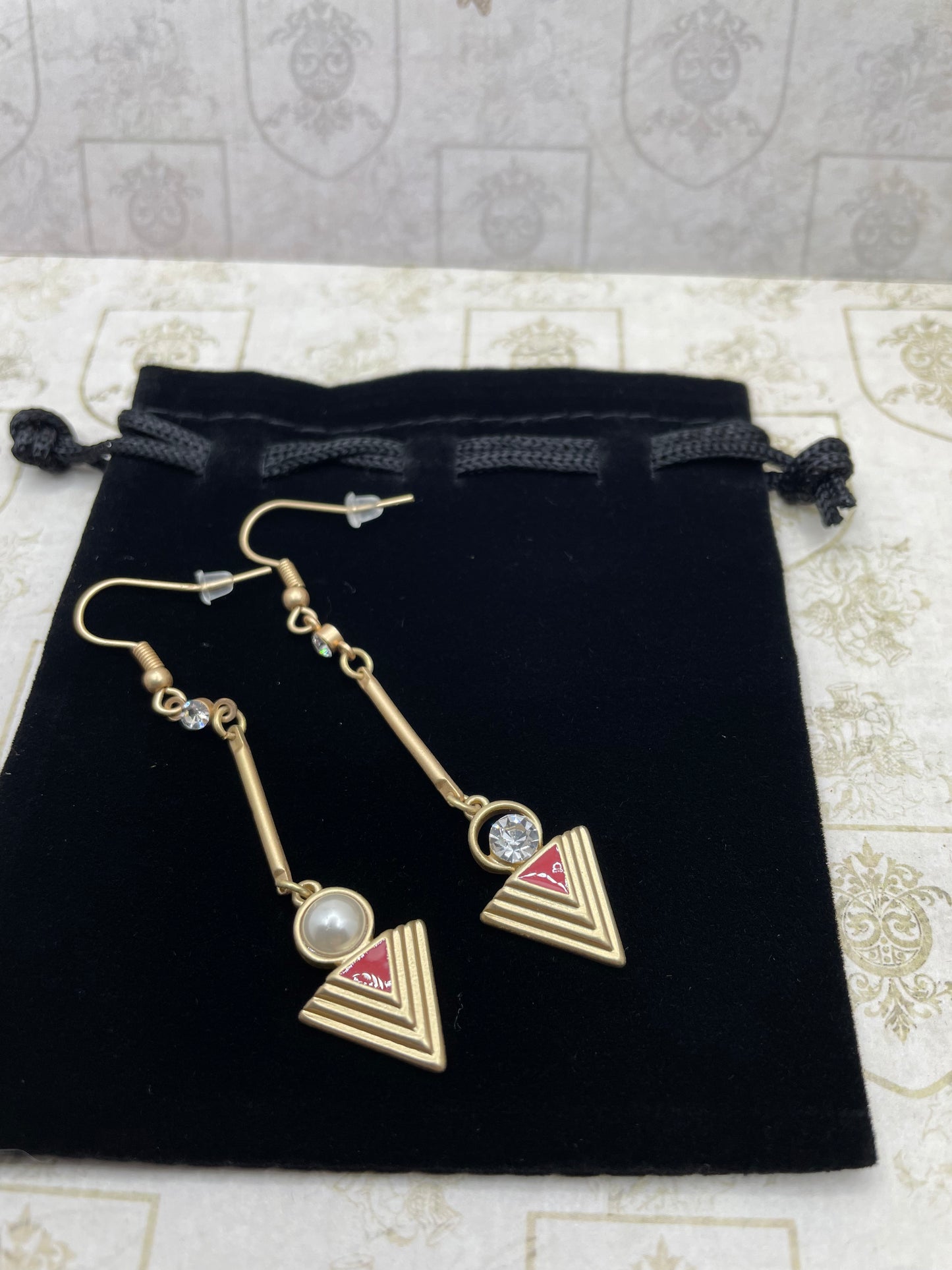 Deco Style Long Drop Earrings